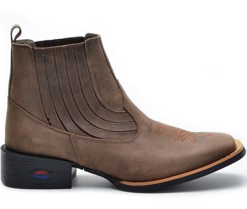 bota masculina bico quadrado cano curto