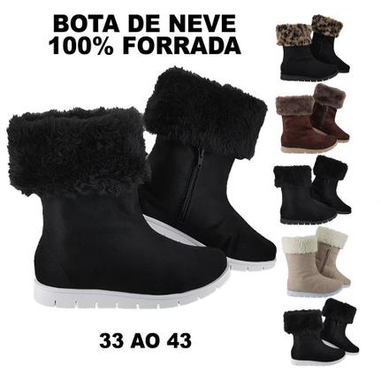 bota pelo feminina neve confort nobuck mooncity
