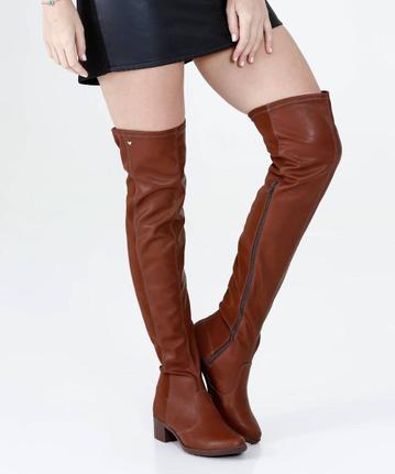 bota over the knee bottero elastano feminina