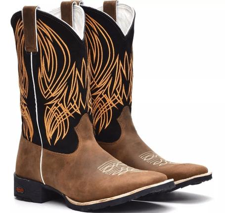bota laranja masculina