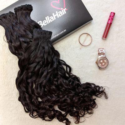 Cabelo Humano Tecido Cacheado Glória 40 Cm 45 Gramas Bella Hair Mega Hair Magazine Luiza