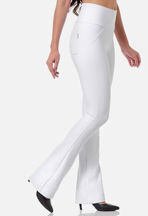 calça bailarina helanca branca