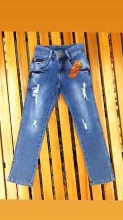 calça jeans rasgadinha infantil feminina