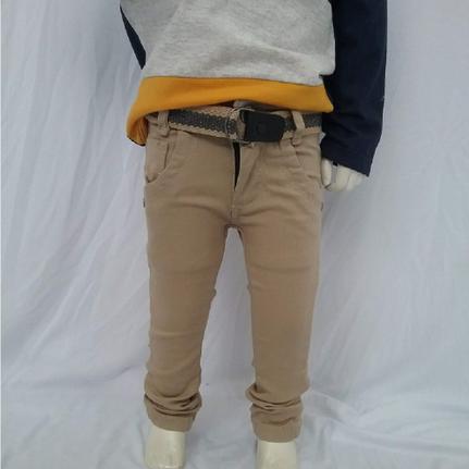 calça de sarja infantil bege