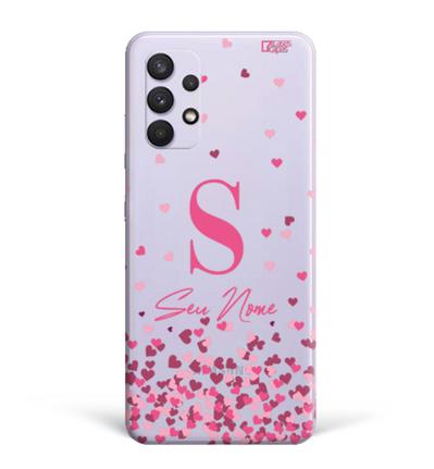 Capinha de celular - Personalizada com seu nome e letra inicial - Flores 03