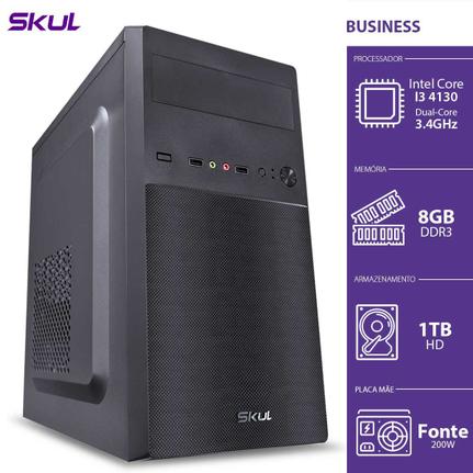 Desktop Skul Business B300 B41301t8 I3-4130 3.40ghz 8gb 1tb Intel Hd Graphics Sem Monitor