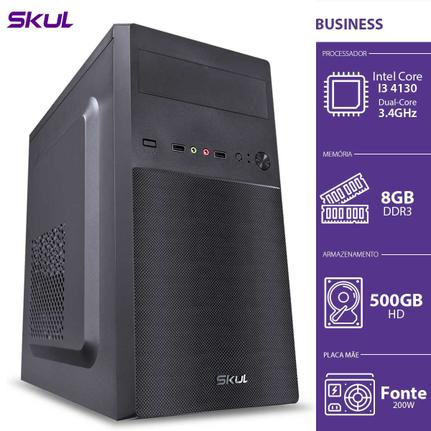 Desktop Skul Business B300 B41305008 I3-4130 3.40ghz 8gb 500gb Intel Hd Graphics Sem Monitor