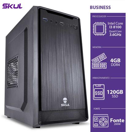 Desktop Skul Business B300 B81001204 I3-8100 3.60ghz 4gb 120gb Intel Hd Graphics Linux Sem Monitor