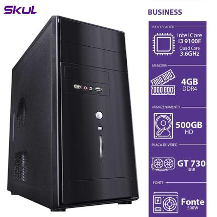 Desktop Skul Business B9100f5004 I3-9100f 3.60ghz 4gb 500gb Intel Hd Graphics Sem Monitor
