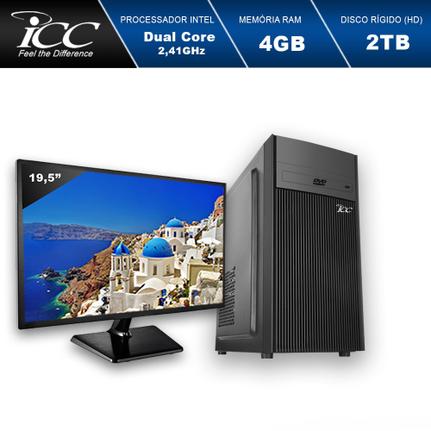 Desktop Icc Iv1843dm19 Celeron J1800 2.41ghz 4gb 640gb Intel Hd Graphics Linux 19,5" Com Monitor