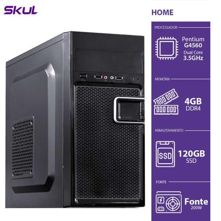 Desktop Skul Business H200 Hg54005004 Pentium G5400 3.70ghz 4gb 500gb Intel Hd Graphics Linux Sem Monitor
