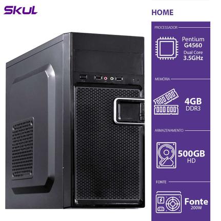 Desktop Skul Business H200 Hg45605004d3 Pentium G4560 3.50ghz 4gb 500gb Intel Hd Graphics Linux Sem Monitor