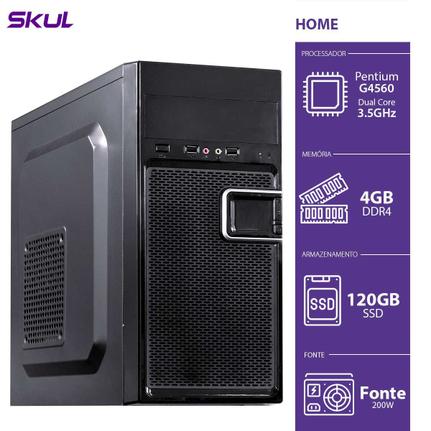 Desktop Skul Business H200 Hg45601204 Pentium G4560 3.50ghz 4gb 120gb Intel Hd Graphics Linux Sem Monitor