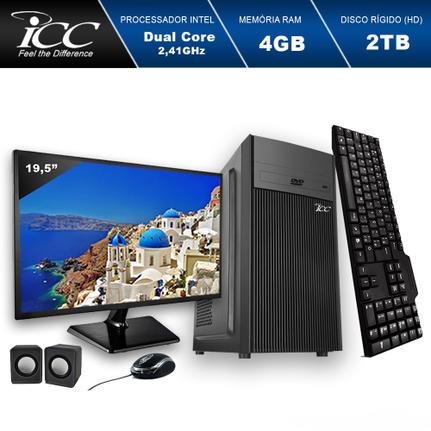 Desktop Icc Iv1843cm19 Celeron J1800 2.41ghz 4gb 640gb Intel Hd Graphics Linux Com Monitor