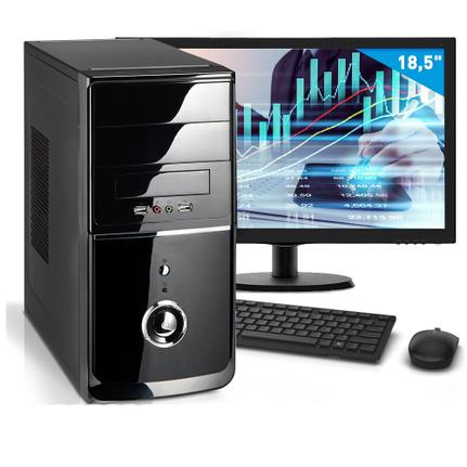 Desktop Neologic Nli81066 I3-8100 3.60ghz 8gb 1tb Intel Hd Graphics Windows 10 Pro 18,5" Com Monitor
