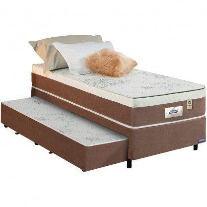 Conjunto cama box maísa com cama auxiliar (colchão + box) solteiro molas  ensacadas 88x188x65 - gazin - COLCHÕES GAZIN - Cama Box Solteiro - Magazine  Luiza