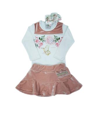 saia de veludo infantil