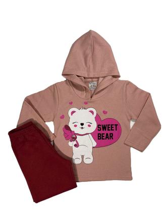 red polo bear moletom com capuz