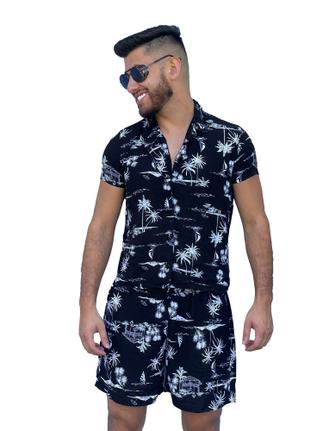 camisa e short mesma estampa