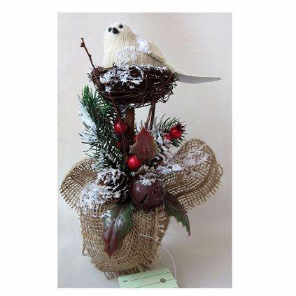 Enfeite De Natal Ninho Do Pombo Da Paz 28cm 1 Unidade Essencial Enfeites Para Arvore De Natal Magazine Luiza