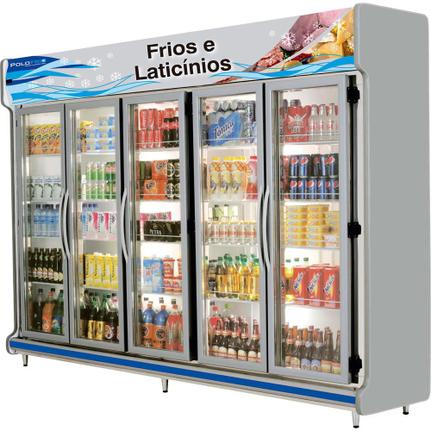 Geladeira/refrigerador 2088 Litros 5 Portas Cinza - Polofrio - 110v - 2208