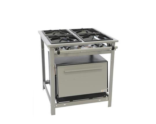 Fogão 4 Bocas Venâncio Alta Pressão Vulcão C/ Forno Cinza - Vap4f