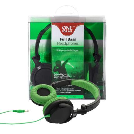 Fone de Ouvido Headphone Full Bass Verde One For All Sv5613