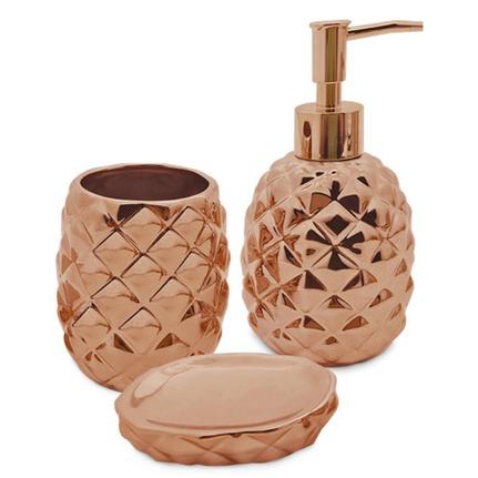 Kit p banheiro em cerâmica listras horizontais 3 peças urban Kit Banheiro Em Ceramica Urban 3 Pecas 3 Pecas Diversos Artex