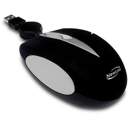 Mouse Usb Óptico Led 800 Dpis Soft Preto Mo306 Newlink