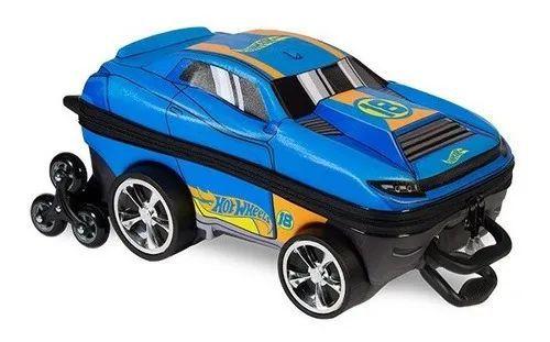 Mochila 3D de Rodinhas Hot Wheels Dawgzilla Vermelha Infantil