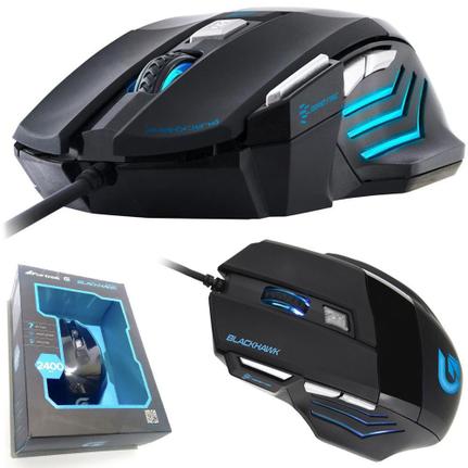 Mouse Usb Óptico Led 2400 Dpis Black Hawk Om-703 / Gk-702 Fortrek