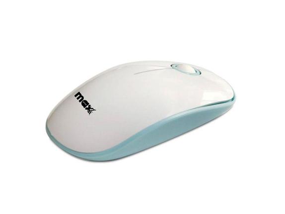 Mouse Usb Óptico Led 100 Dpis Scroll Ball Branco/azul Maxprint