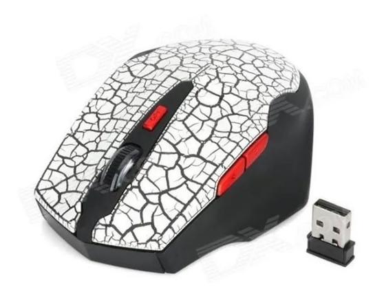 Mouse Wireless Óptico Led 1600 Dpis Gamer Branco Jm-6021 Maxxtro