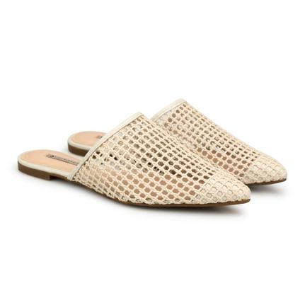 Mule Tramado Napa Dubai Nude Porcelana - SAPATINHO DE LUXO - Mule Feminino  - Magazine Luiza