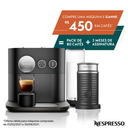 Cafeteira Expresso Nespresso Expert & Aeroccino Preto 220v - A3nc80br3bkn