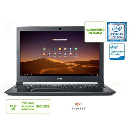 Notebook - Acer A515-51-52m7 I5-7200u 2.50ghz 4gb 1tb Padrão Intel Hd Graphics 620 Linux Aspire 5 15,6" Polegadas
