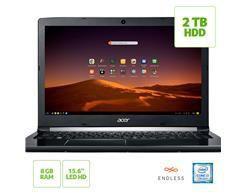 Notebook - Acer A515-51-74za I7-7500u 2.70ghz 8gb 2tb Padrão Intel Hd Graphics 620 Linux Aspire 5 15,6" Polegadas