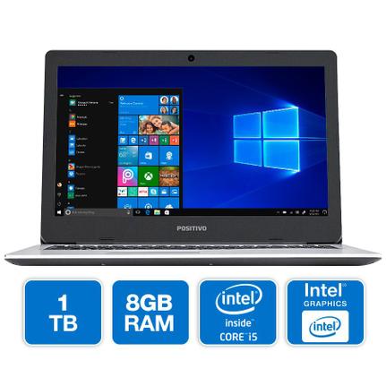 Notebook - Positivo I581ta I5-6200u 2.30ghz 8gb 1tb Padrão Intel Hd Graphics Windows 10 Professional Motion 15,6" Polegadas