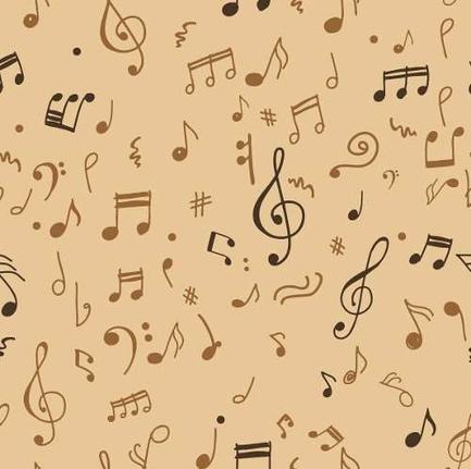 Papel De Parede Adesivo Notas Musicais Musica Fundo Bege Seller Mix Papel De Parede Magazine Luiza