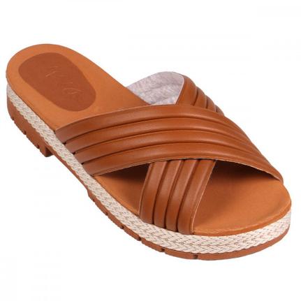 Sandália Aberta Viva Salto flat Tiras Cruzadas Liso - Pernambucanas -  Sandália Feminina - Magazine Luiza