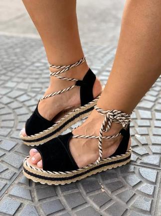Sandalia Feminina Rasteira Cordinha Amarrar Avarca Flatform- TAMANHO 39 -  REALIZA SONHOS UTILIDADES - Rasteirinha Feminina - Magazine Luiza