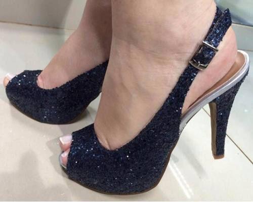 meia pata azul marinho