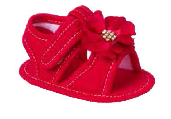 sandália infantil vermelha