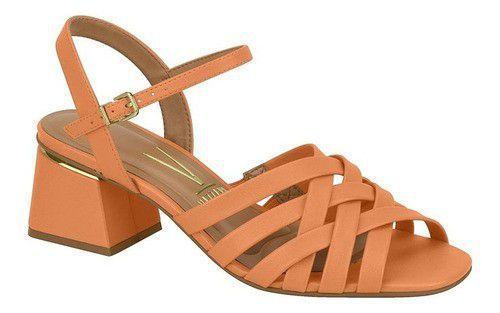 Sandália Vizzano 6428.103 Napa Laranja Salto Grosso - Sandália Feminina -  Magazine Luiza