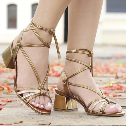 Sandalia Vizzano Bronze/Ouro Rosado/Dourado Feminino 6428-105-14710 -  Sandália Feminina - Magazine Luiza