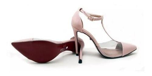 scarpin transparente salto medio