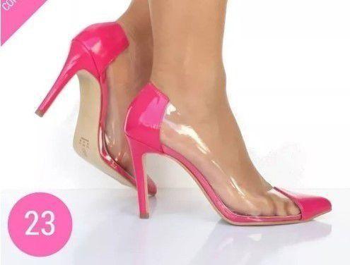scarpin rosa pink verniz