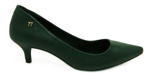 scarpin verde escuro