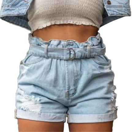 short jeans cos alto preto