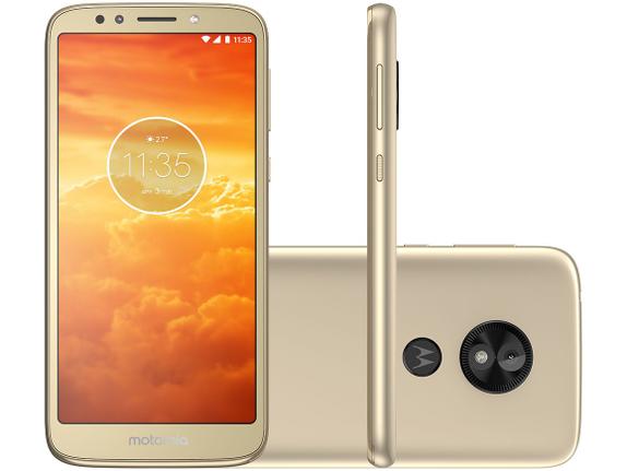Celular Smartphone Motorola Moto E5 Play Xt1920 16gb Dourado - Dual Chip